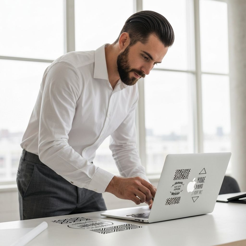 Premium vinyl decals being applied