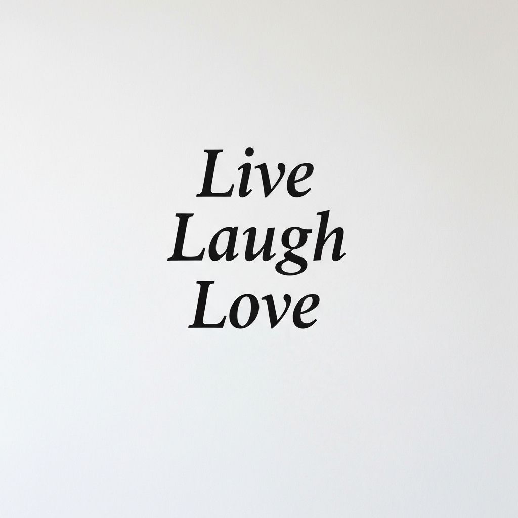 Inspirational Quote - Live Laugh Love
